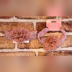 Baby Pink Floral Headwrap/Bandeau Bundle - Pack of 10